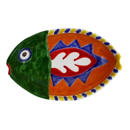 Piatto pesce fondo PTPE1 Ceramiche siciliane De Simone Piatto pesce fondo PTPE1 Ceramiche siciliane De Simone